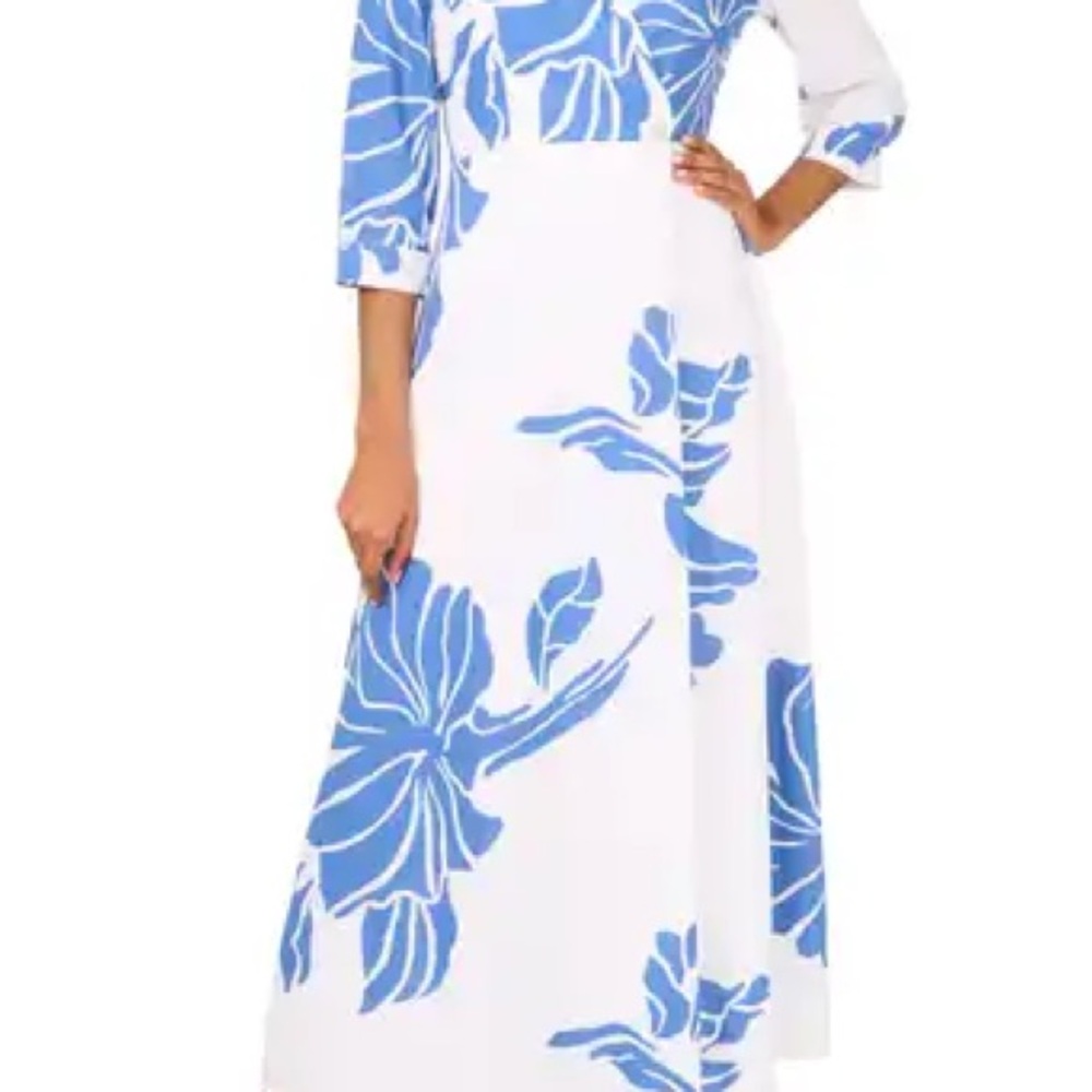 Halogen Floral Wrap Front Maxi Dress